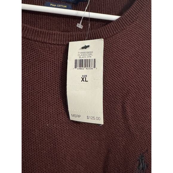 Polo Ralph Lauren Men’s Long Sleeve Sweater XL Burgandy NWT - Picture 3 of 7